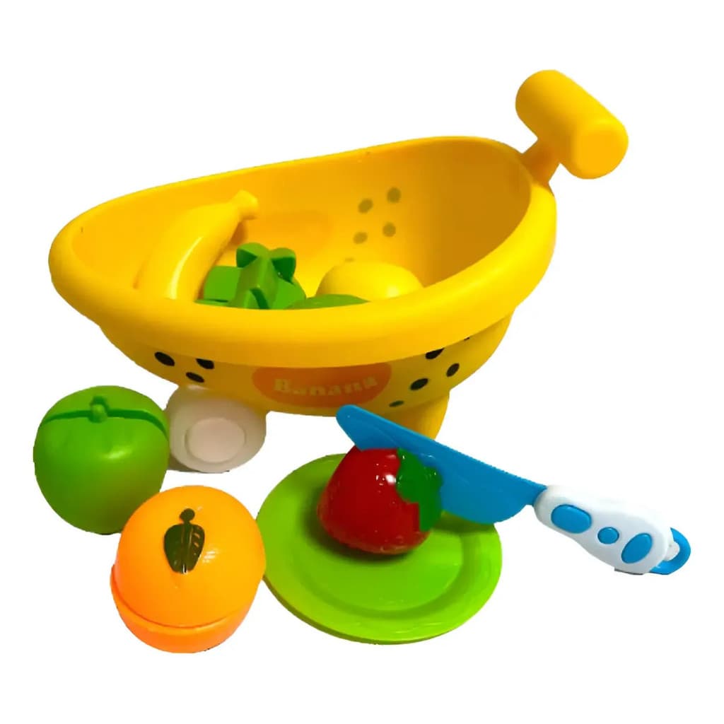 CARRINHO DE FRUTAS INFANTIL 10 PC VELCRO SORTIDOS