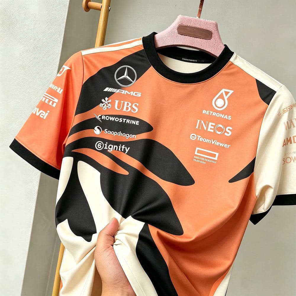 Moda arte Design sublimação completa roupas esportivas Mercedes-AMG malásia nacional óleo empresa fórmula um edição espe