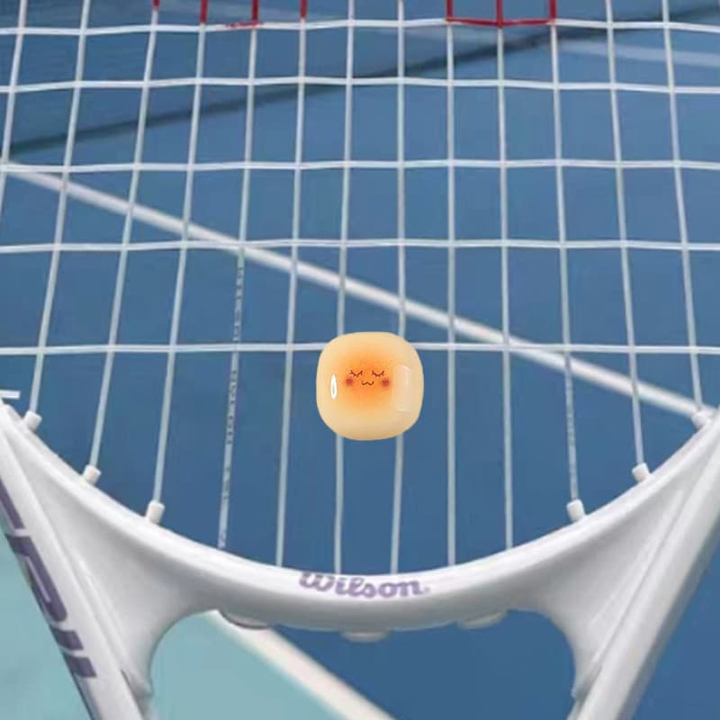 Raquete de tênis amortecedor pão cozido no vapor dos desenhos animados Animal Silicone pelota acessórios de tênis comida