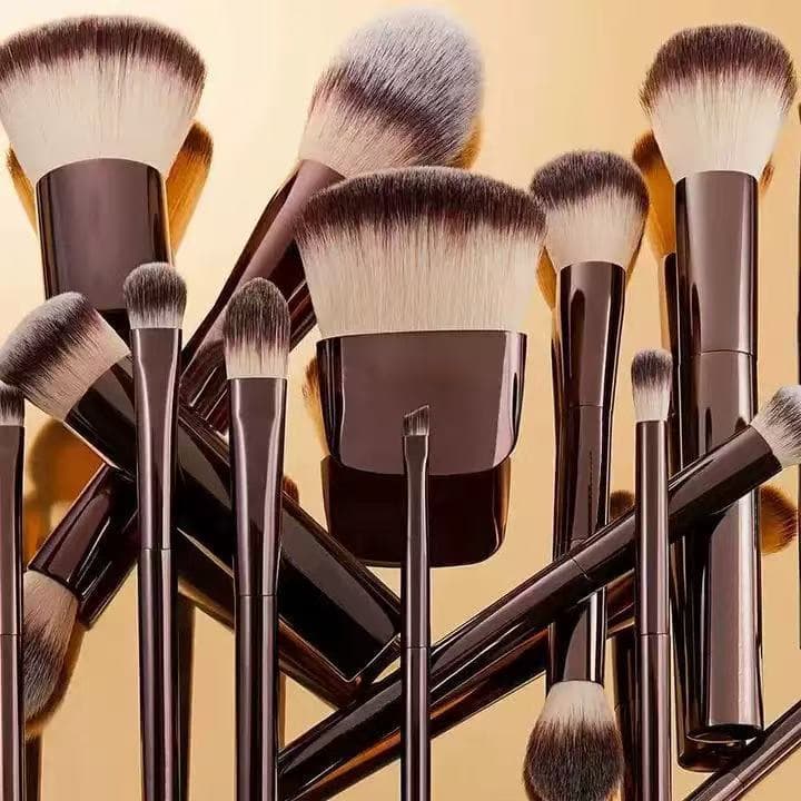 Conjunto de Pincéis de Maquiagem HG - Pincel para Pó, Pincel para Blush, Pincel para Base, Pincel para Sombra, Pincel pa