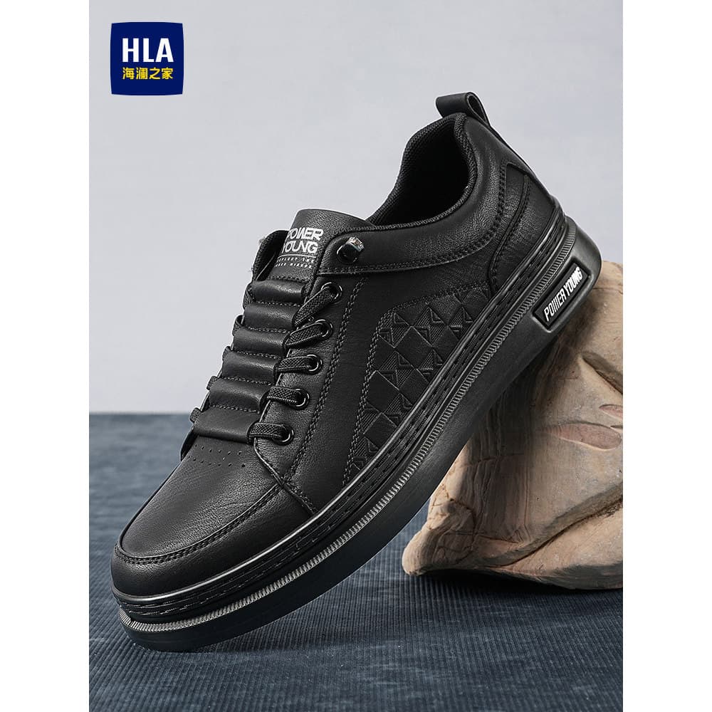 HLA/Hailan House sapatos masculinos 2026 novo estilo tênis masculino negócios clássico leve All-Match respirável sapatos