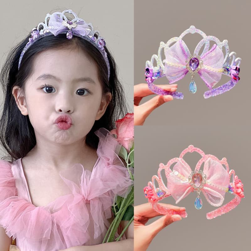 Crianças Headwear Elsa Princesa Coroa Bandana Bonito Meninas Desempenho Acessório De Cabelo Para Festa De Férias Mostrar