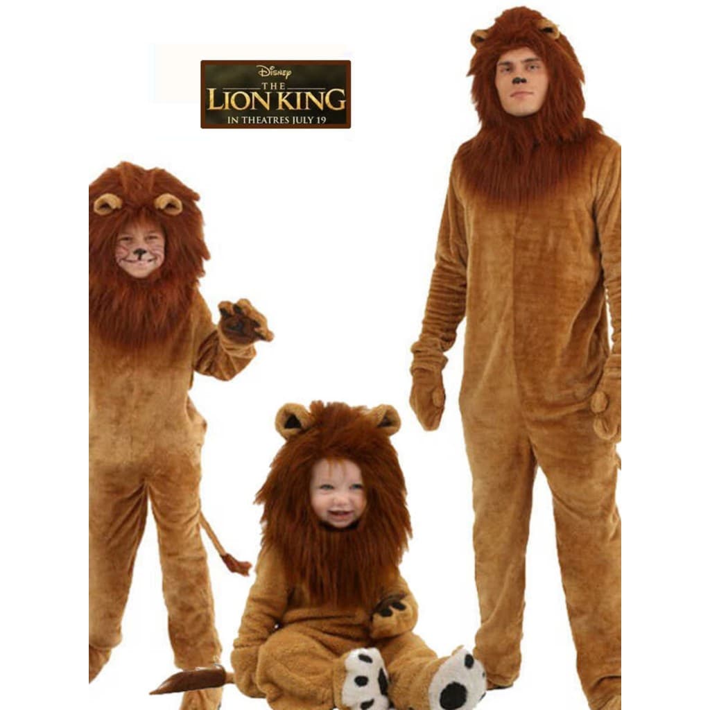 Novo estilo infantil leão rei Simba traje Halloween Disney menino leão traje pai-filho traje