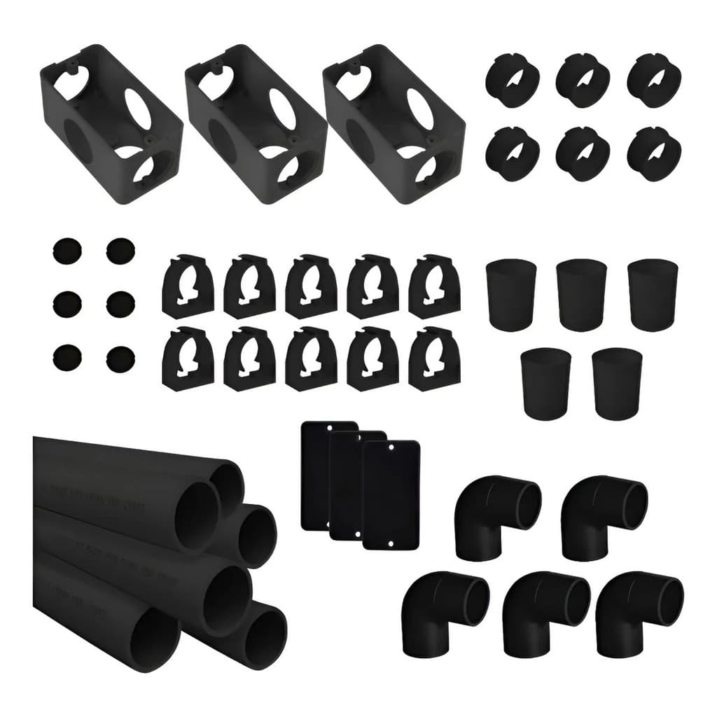Kit C/ 35m De Eltroduto Preto 3/4+ Acessórios Instalação