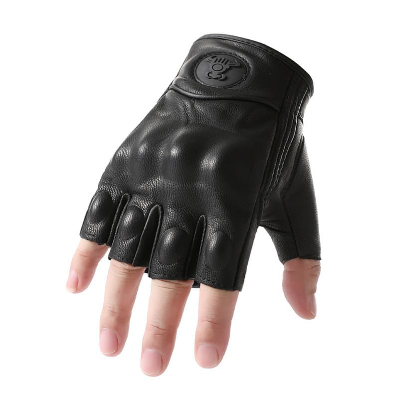 Luvas de ciclismo com proteção para motocicletas, motos, veículos off-road e bicicletas, feitas de pele de carneiro, ant