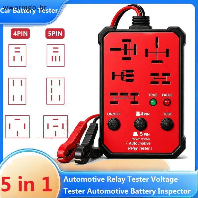Testador De Relé Automotivo WWARM 12V Com Indicador LED E Verificação De Bateria