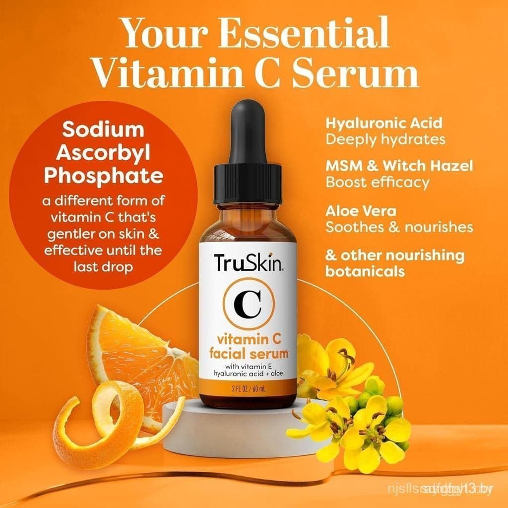 Sérum Facial de Vitamina C TruSkin – Sérum facial anti-envelhecimento contendo vitamina C, ácido hialurônico e vitaminas