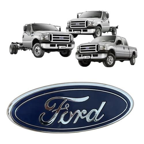 Emblema Grade Ford F250 F350 F4000 2007 A 2015 Azul-escuro