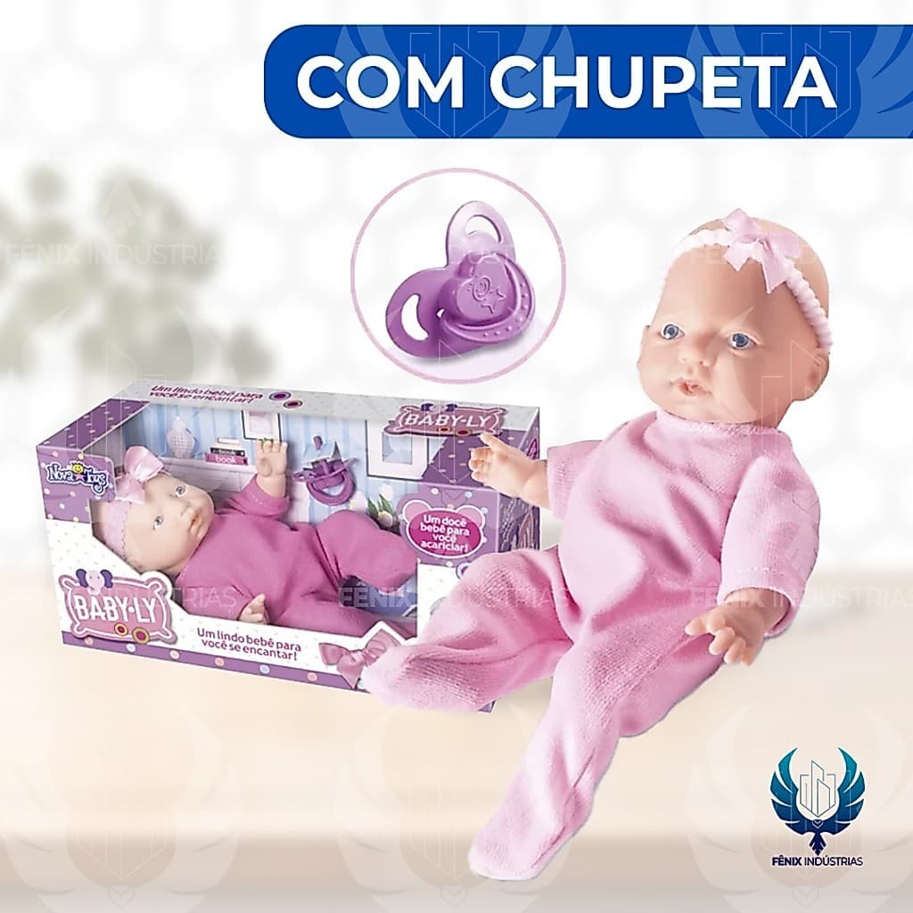 👶 Boneca Baby-Ly com Chupeta – Nova Toys