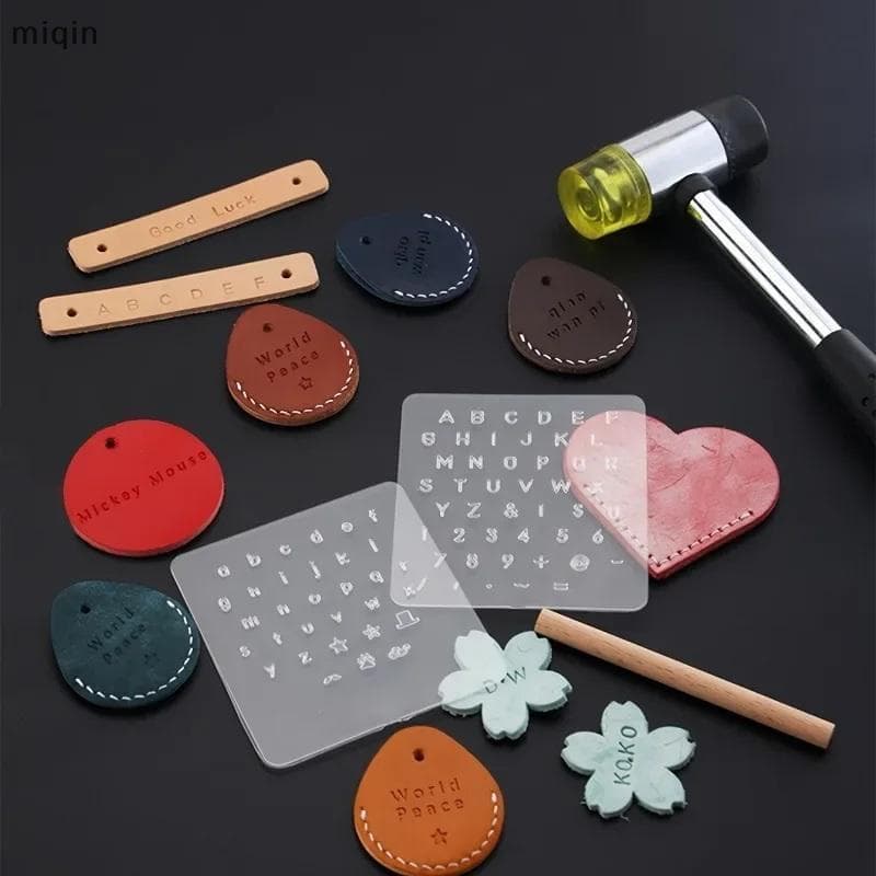 Ferramenta De Estampagem De Letras De Couro , 1 Conjunto De Kit De Perfuração Translúcido Para Artesanato Artesanal DIY