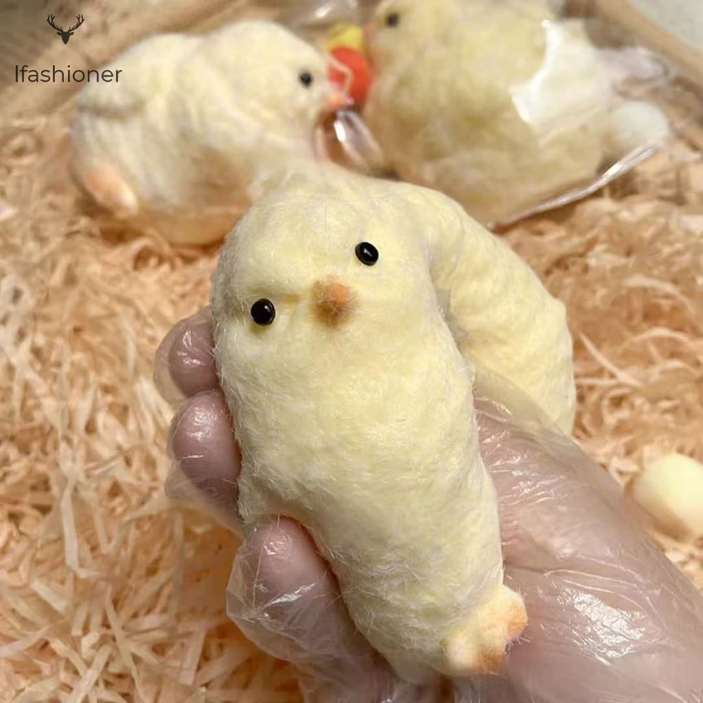 Brinquedo Grande De Apertar Frango Amarelo-Alívio Do Estresse TPR Feito À Mão Para Crianças E Adultos
