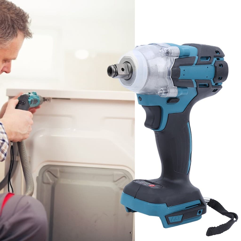Chave De Impacto Sem Escova 21V Alça Grande Antiderrapante De Torção Recarregável Para Makita Bateria