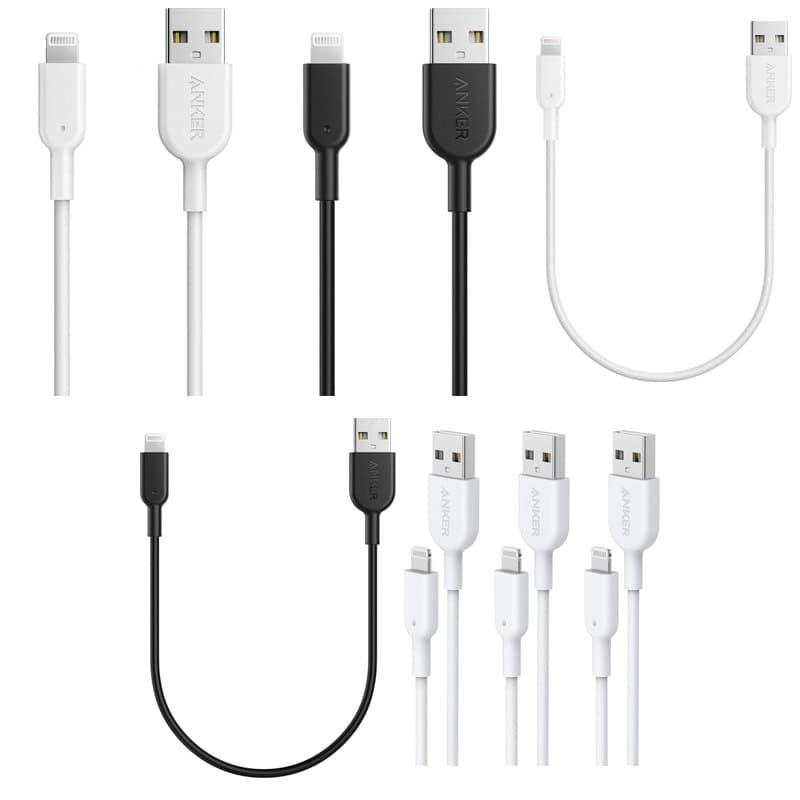 Cabo Lightning para USB-A Certificado MFi 0,3m 0,9m Kit 3 Reforcado Japao
