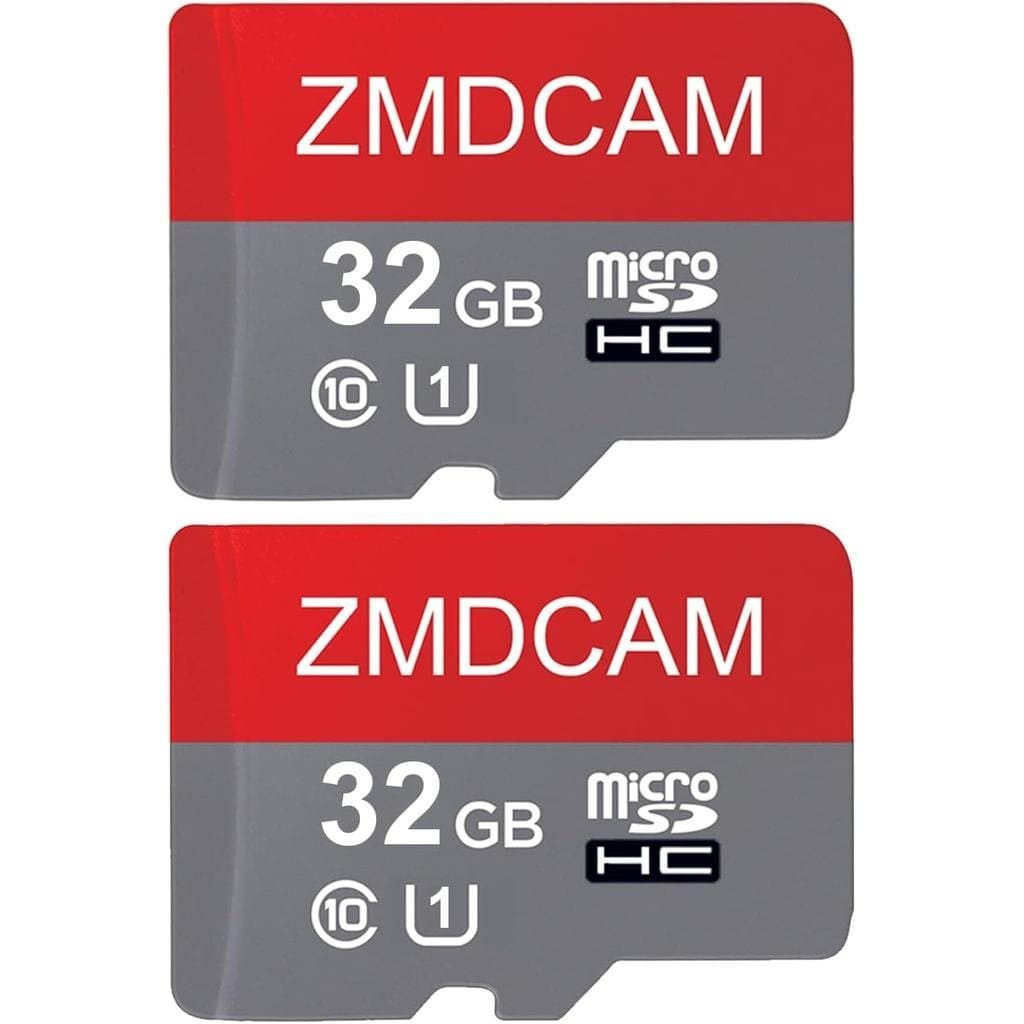Pacote com 2 Cartões Micro SD de 32GB, Cartão Micro SD de Alta Velocidade, UHS-I U1 C10 A1, Cartão de Memória TF com até