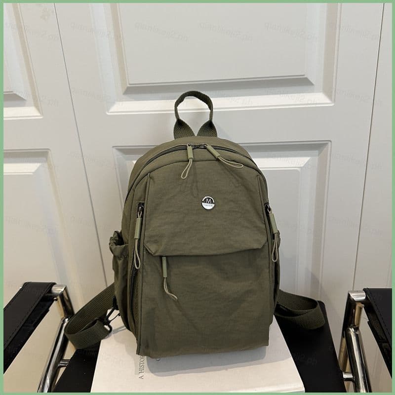 QL2 Mochila De Tecido De Nylon À Prova D'água De Cor Sólida Para Mulheres Bolsa De Viagem Leve E De Grande Capacidade
