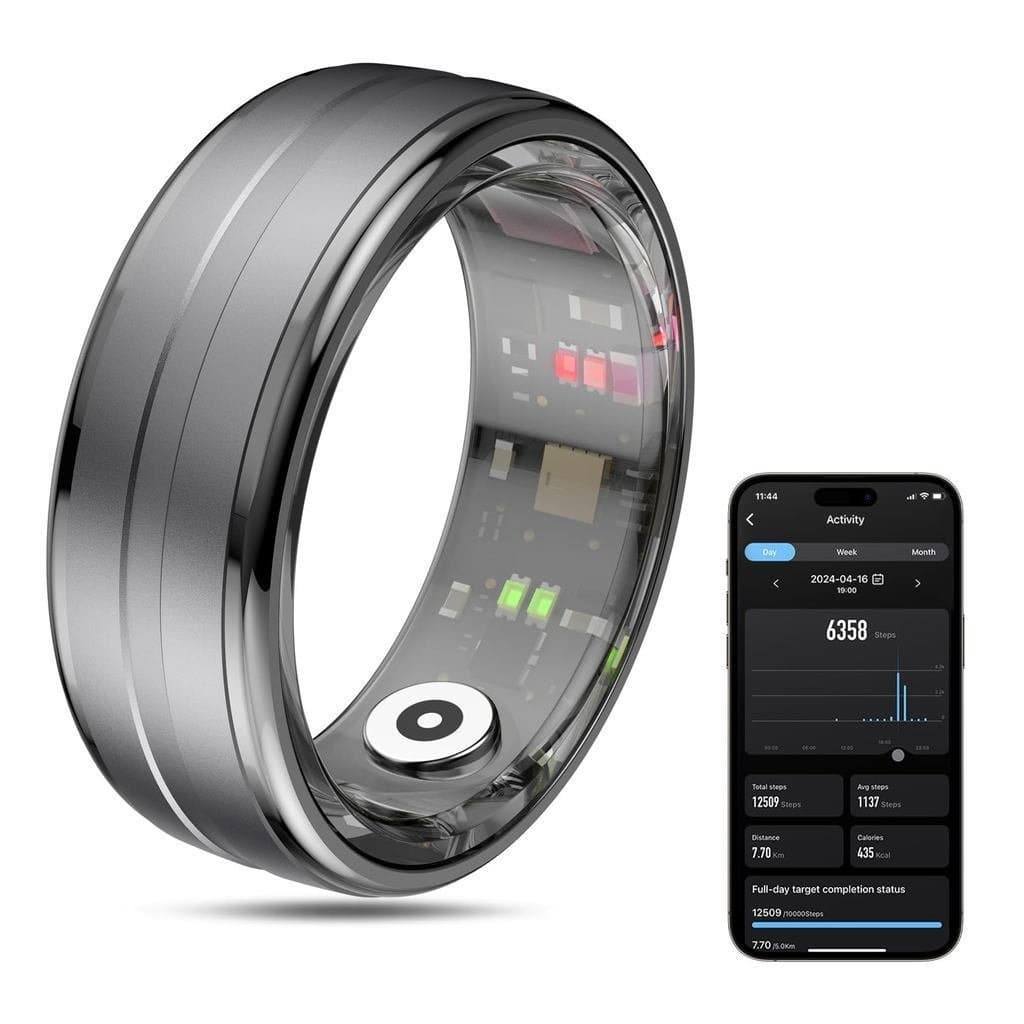 Anel Inteligente Smart Ring com Rastreador De Saúde Freqüência Cardíaca À Prova D'agua Com bateria