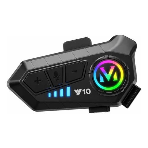 Fone De Ouvido Bluetooth Para Capacete Rgb Com Microfone Hea