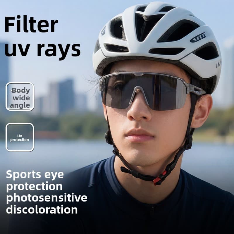 Óculos fotocromáticos inteligentes para ciclismo, dia e noite, óculos à prova de vento de dupla utilização, óculos de so