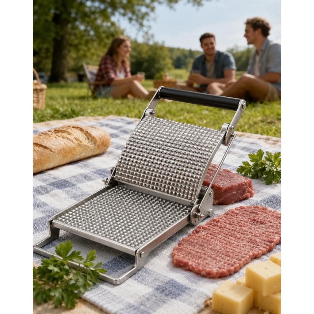 Máquina Manual De Prensa Schnitzel , Amaciante De Carne Com Braçadeira De Aço Inoxidável E Achatador De Costeleta De Fra