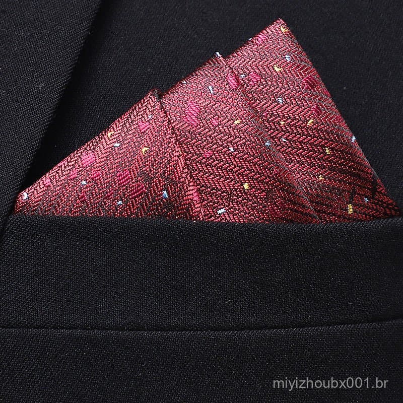 Lenço de Bolso para Terno Masculino, Lenço de Bolso para Traje Formal de Negócios, Lenço de Peito Decorativo Estilo Brit