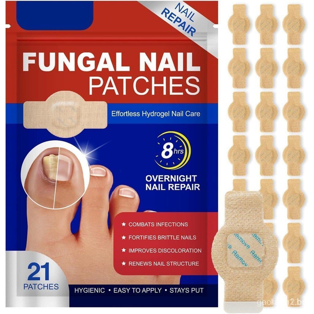 Patches para tratamento de onicomicose, para infecções fúngicas nas unhas dos pés, conjunto de 21 patches para onicomico