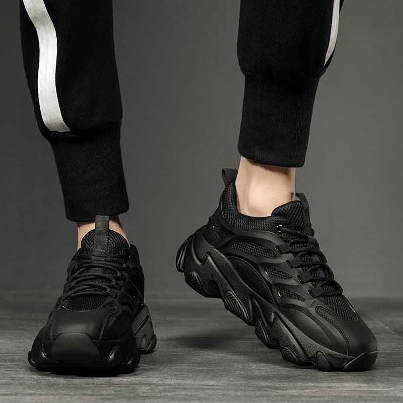 Sapatos masculinos outono inverno 2024 novo estilo pai sapatos preto tamanho grande 45 esportes 46 Casual 47 All-Match 4