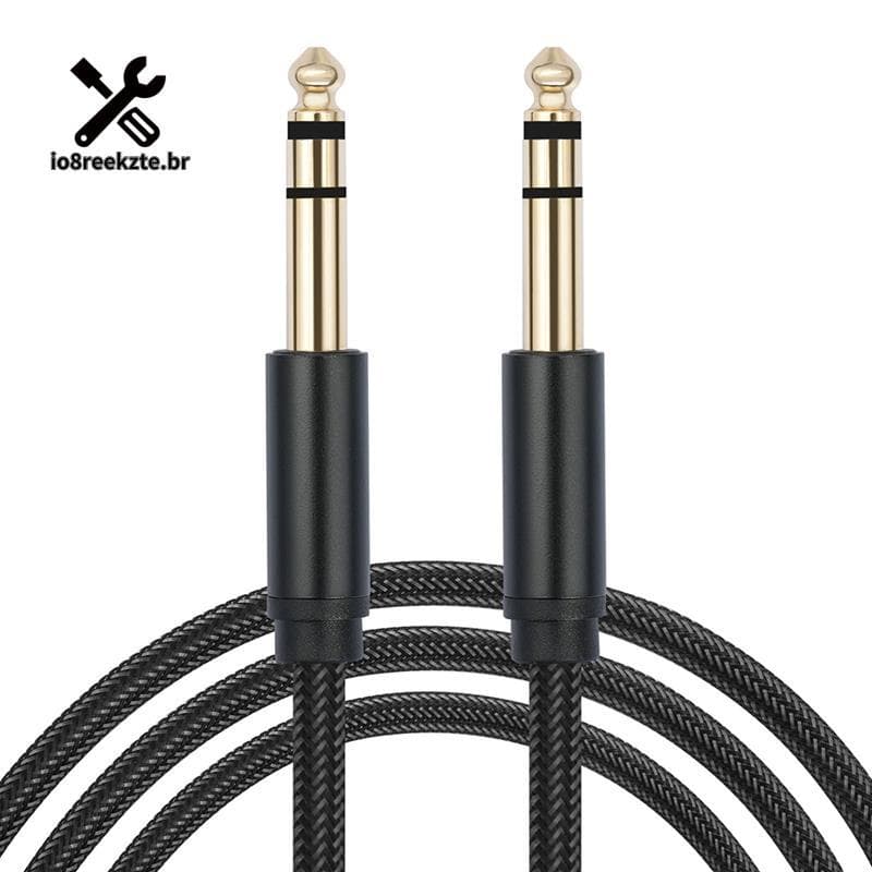6.35mm Cabo De Guitarra Elétrica Remendo De Áudio Chumbo Para Amplificador Misturador Estúdio Gravação