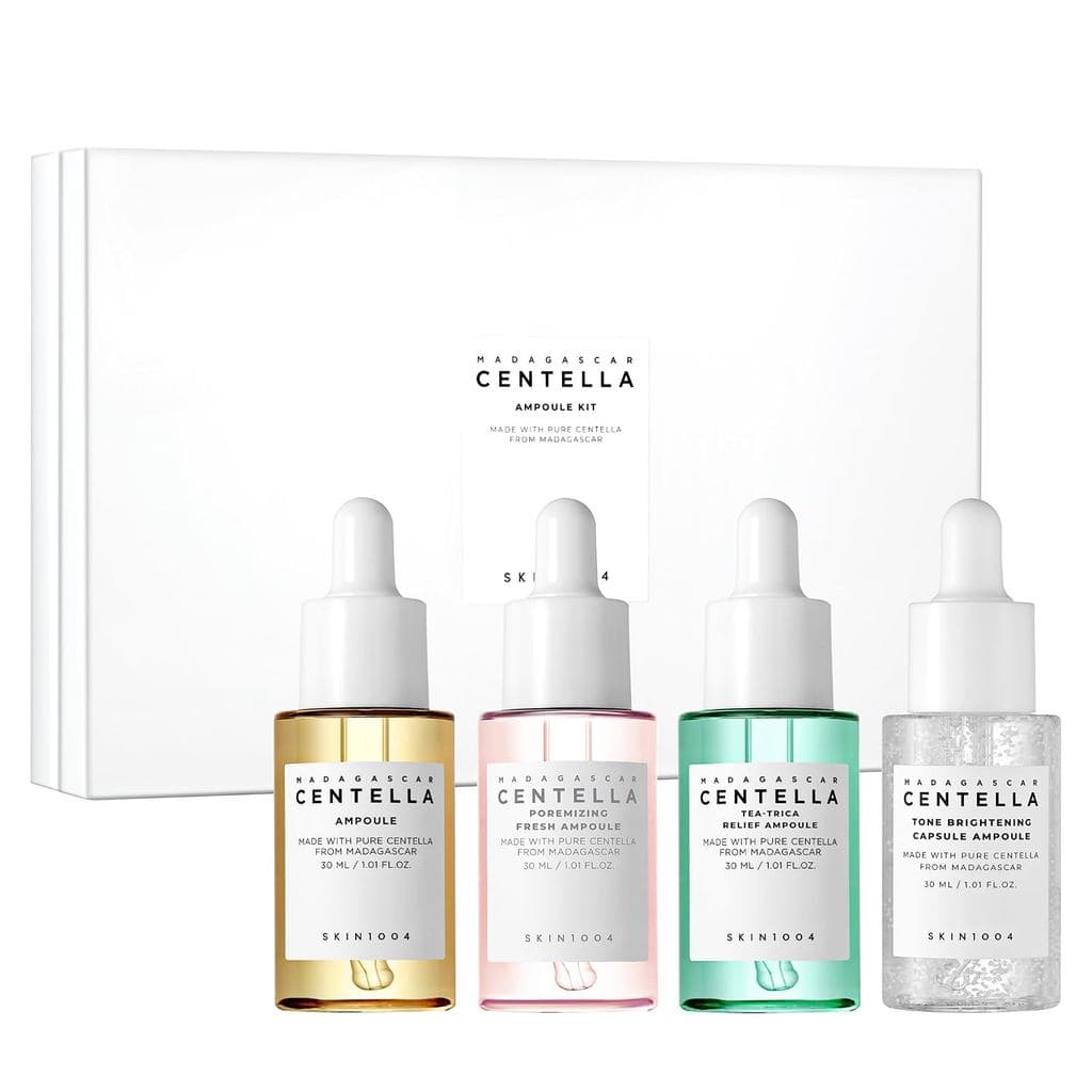 SKIN1004 Kit de Ampolas de Centella de Madagascar, 4 unidades x 1.10 fl.oz, 30ml, Coleção de Séruns Faciais em Tamanho V