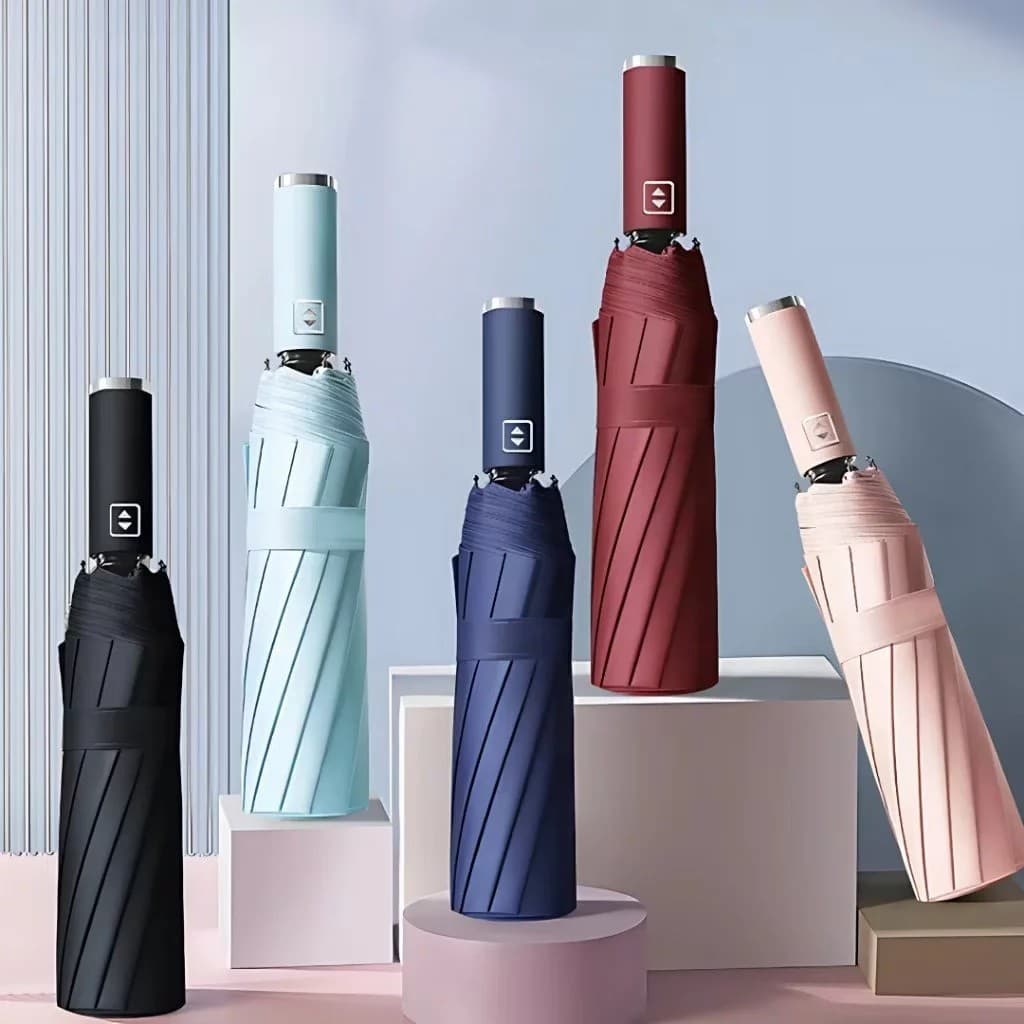 Guarda Chuva Automático Sombrinha Grande Proteção Solar Blackout Reforçado Dobrável 12 varetas Envio Imediato colorido