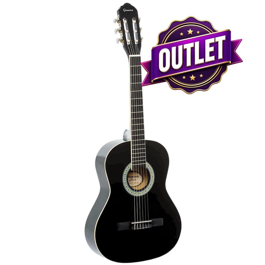 Violão Infantil Giannini NR BK 1/4 Nylon Acústico Preto Outlet Original com Garantia do Fabricante Pronta Entrega Oferta