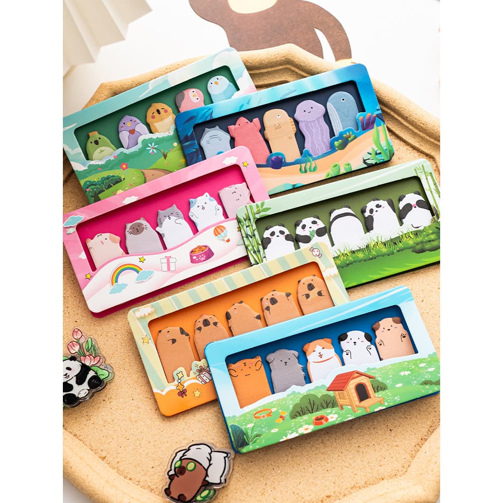 Animal Paradise Thumb Sticky Notes Índice Adesivos Bonitos Notas adesivas de alto valor Notas adesivas rasgáveis estilo