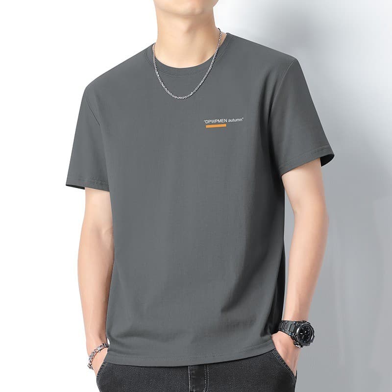 2025 verão gelo seda manga curta camiseta masculina meia manga camiseta Street Wear masculino verão branco camiseta topo