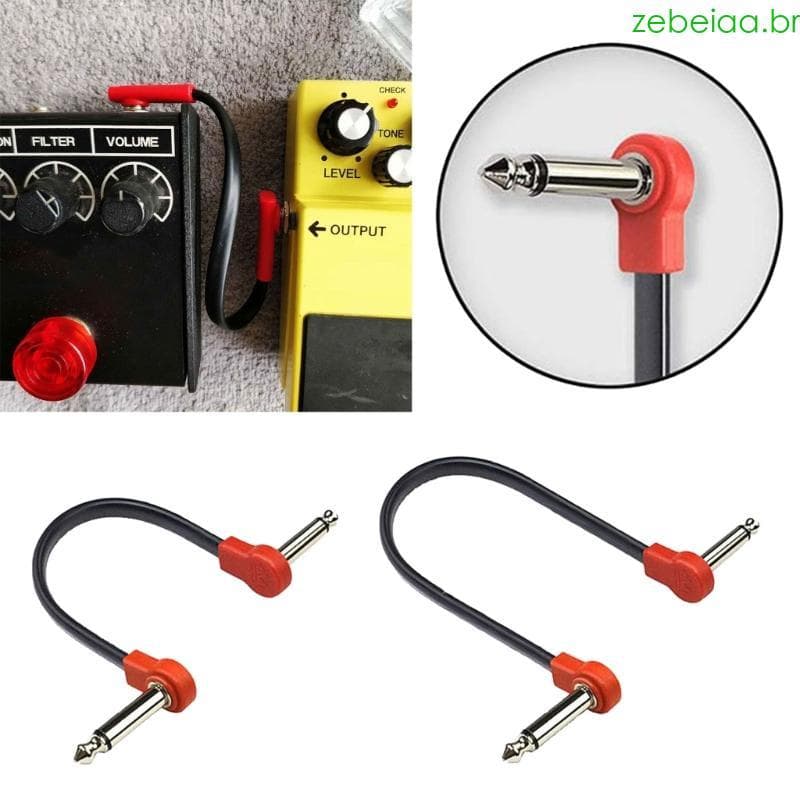 Zebeia Cabo De Instrumento De Pedal De Ângulo Reto De 15 20 Cm Remendo De Guitarra Para Pedais De Efeitos