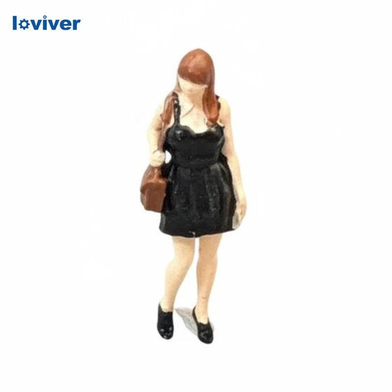 Estatueta De Resina Pintada À Mão 1/64 , Em Miniatura , Modelo Realista De Mini Mulher Para Colecionadores , Amadores ,