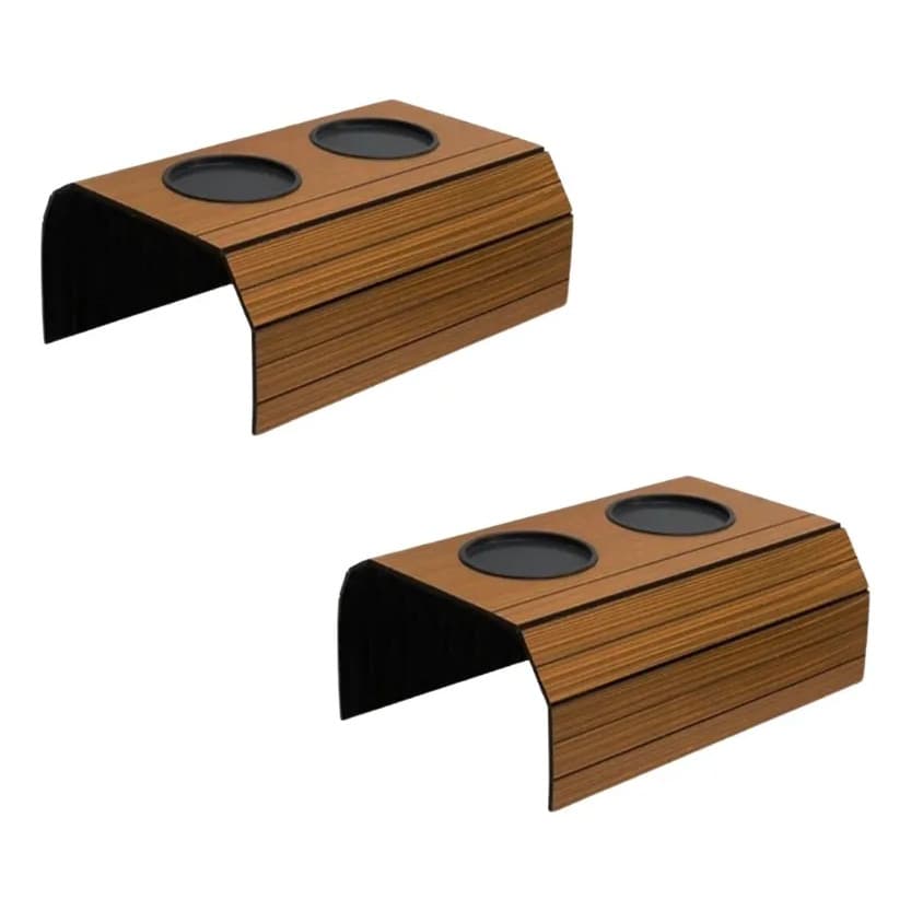 2x Kit 2 Esteiras Porta Copos para Sofá MDF