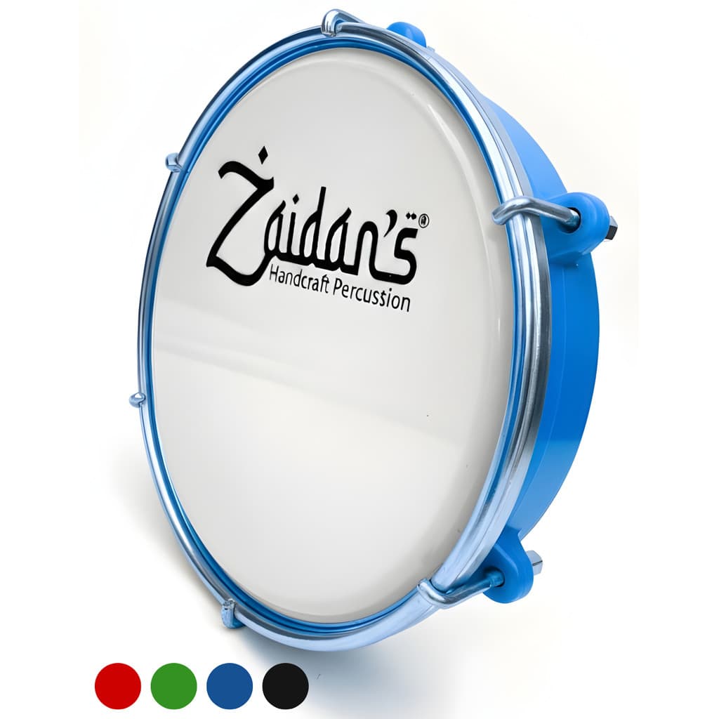 Tamborim Zaidans Pele Leitosa 6 Pol Escola Bloco Samba Percussão Infantil Adulto Cor Azul