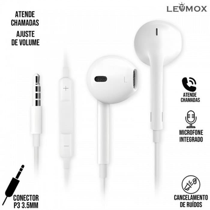 Fone P3 LEF-1216 Lehmox - Branco