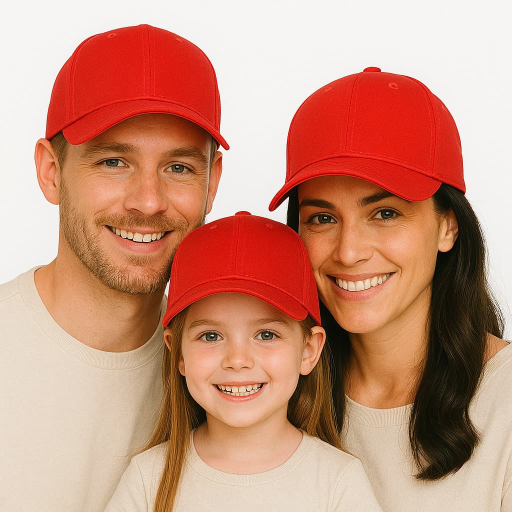 Boné Adulto E Infantil Aba Curva Liso Algodão Ajustável Basico Proteção Solar UV Sem Estampa Cores Velcro Ajustavel 2026