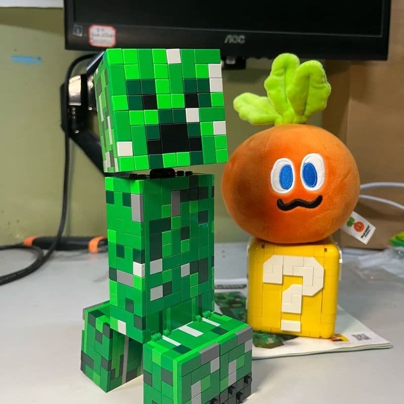 Lego 21276 Creeper Boneca Adulto Crianças Montadas Boneca Bloco de Construção Brinquedo Presente