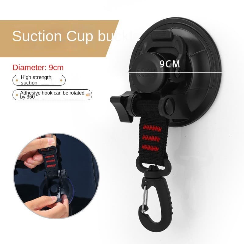 9cm poderosa ventosa gancho doméstico viagem ao ar livre carro portátil rotativo dossel mosquetão
