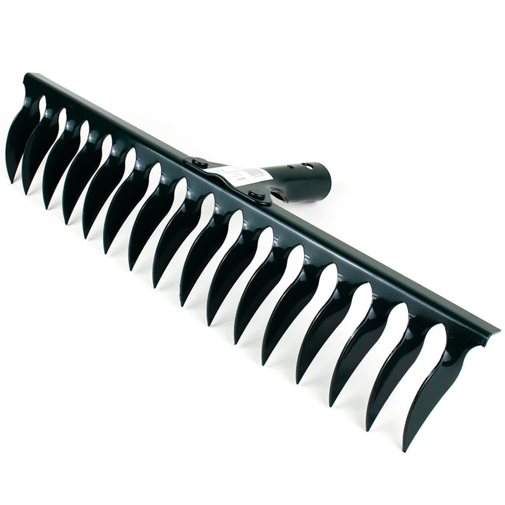Ancinho Rastelo Jardinagem 16 Dentes De Ferro 40cm Sem Cabo