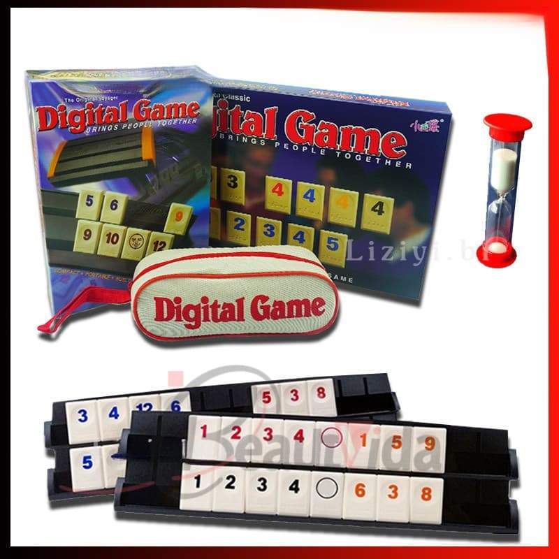 Jogo De Tabuleiro Rummikub Israel mahjong Quebra Cabeça Casual