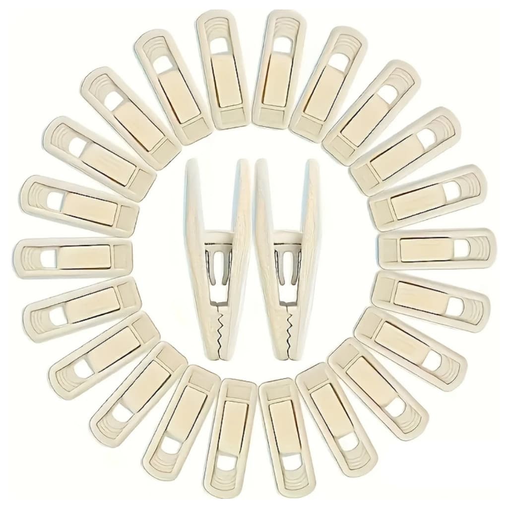Kit 10 Unidades (5 Pares) Presilhas de Veludo Bege/Off-White – Antideslizantes para Cabides e Closet