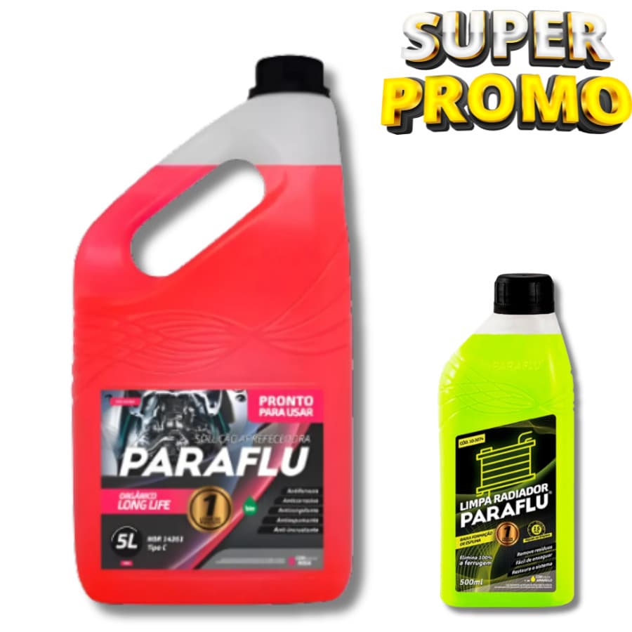 ADITIVO RADIADOR PARAFLU ROSA 5 LITROS PRONTO + LIMPA RADIADOR