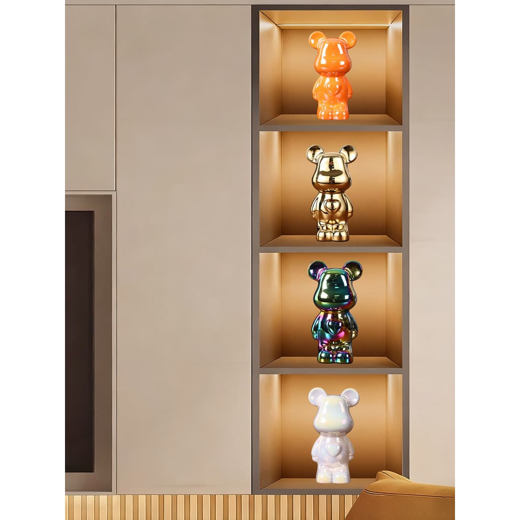 Luz de luxo urso violento ornamentos cerâmica criativo Desktop sala estar entrada TV gabinete vinho