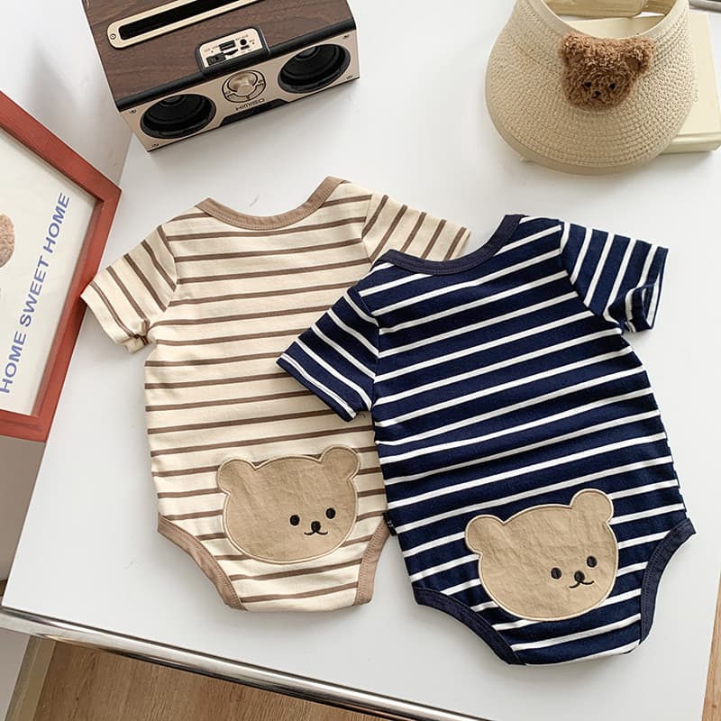Verão estilo fino bebê triângulo macacão recém-nascido macacão bebê menino bonito macacão Super bonito Outing mangas cur
