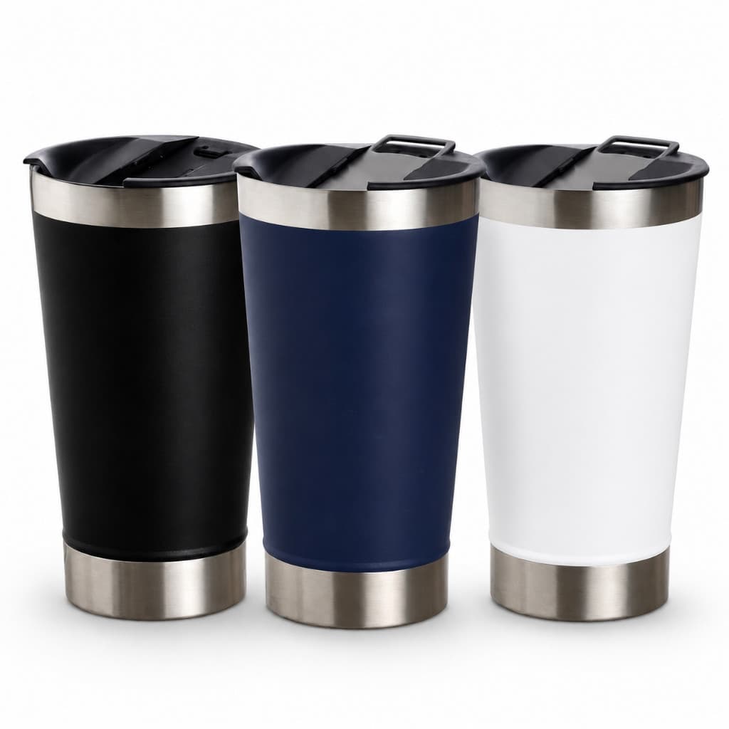 Copo Térmico Aço Inox 500ml Tampa Abridor Mantém Frio