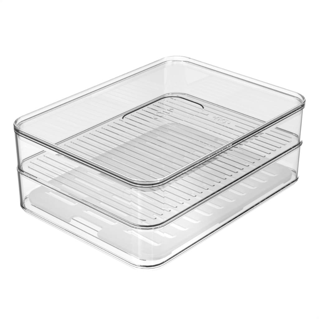 Porta Frios Duplo Transparente Organizador Geladeira Linha Clear Fresh Ou