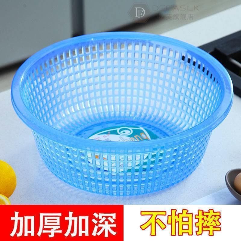 Cesta de lavagem de vegetais de cozinha Cesta de drenagem oca de plástico Bacia de lavagem de vegetais doméstica Extra g