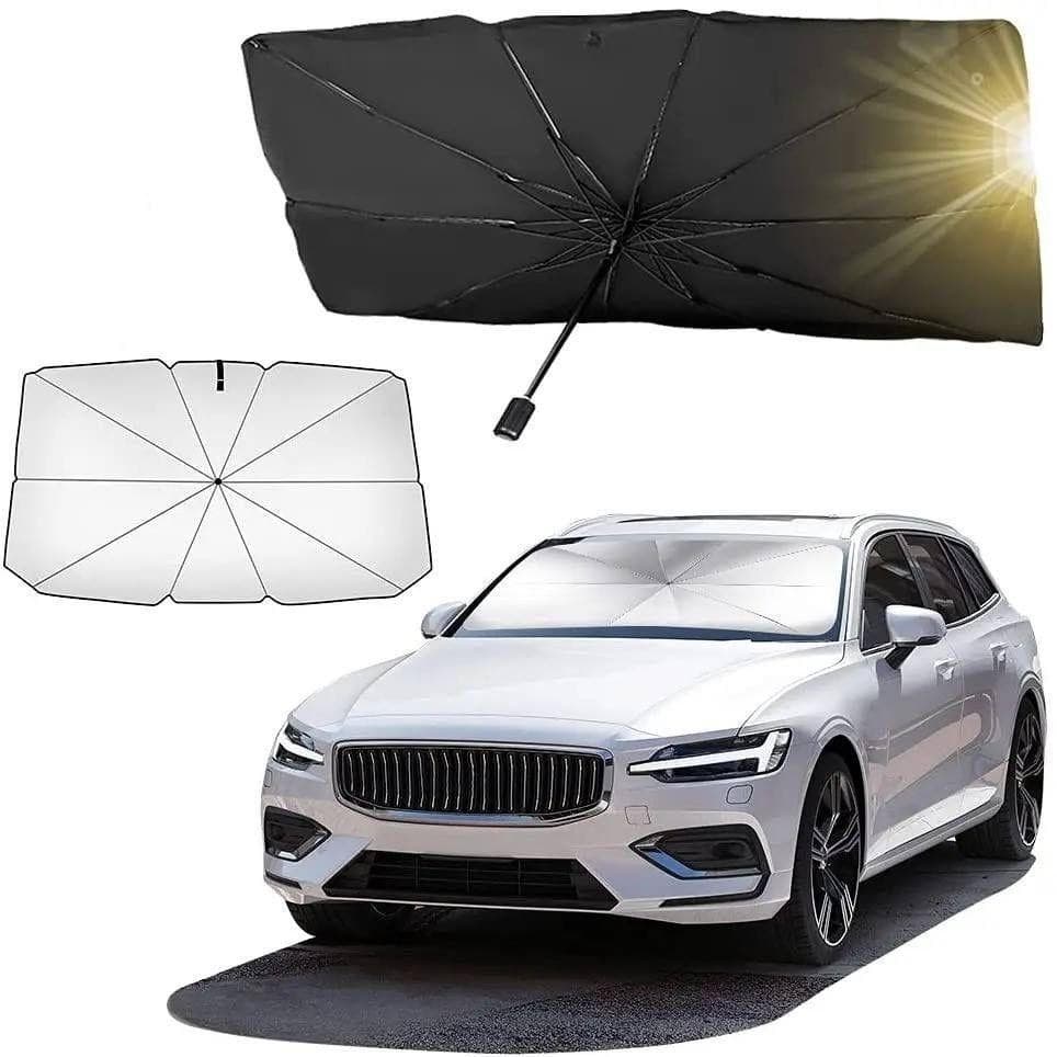 Guarda Sol para Carro - Proteção Solar Uv e Guarda Chuva para Para-brisa"
